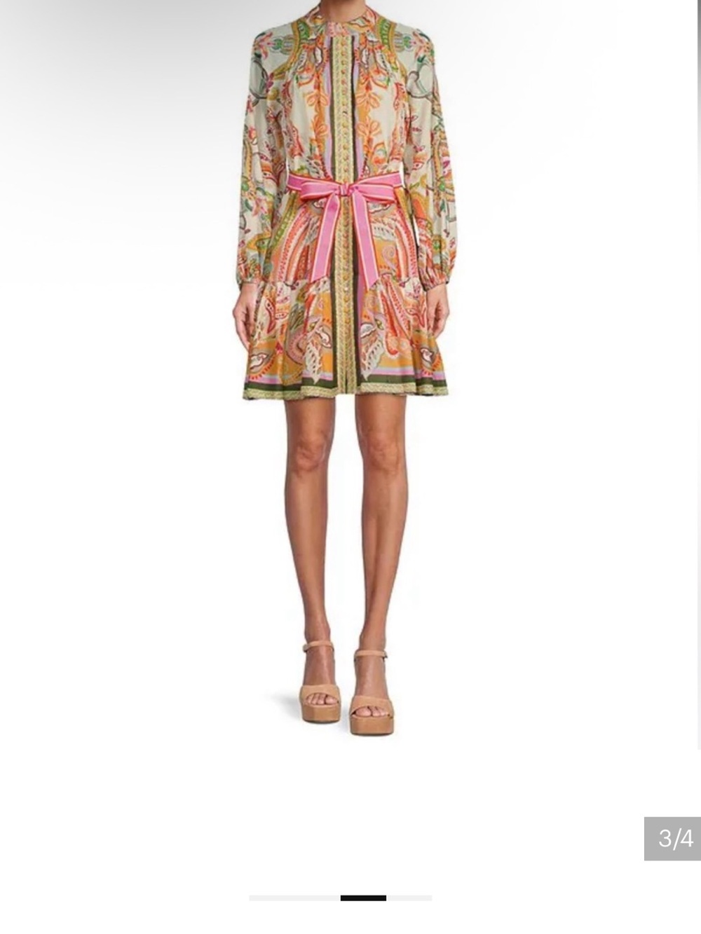 Antonio Melani Brynn Pink printed mini dress Size 6 - Picture 3 of 14